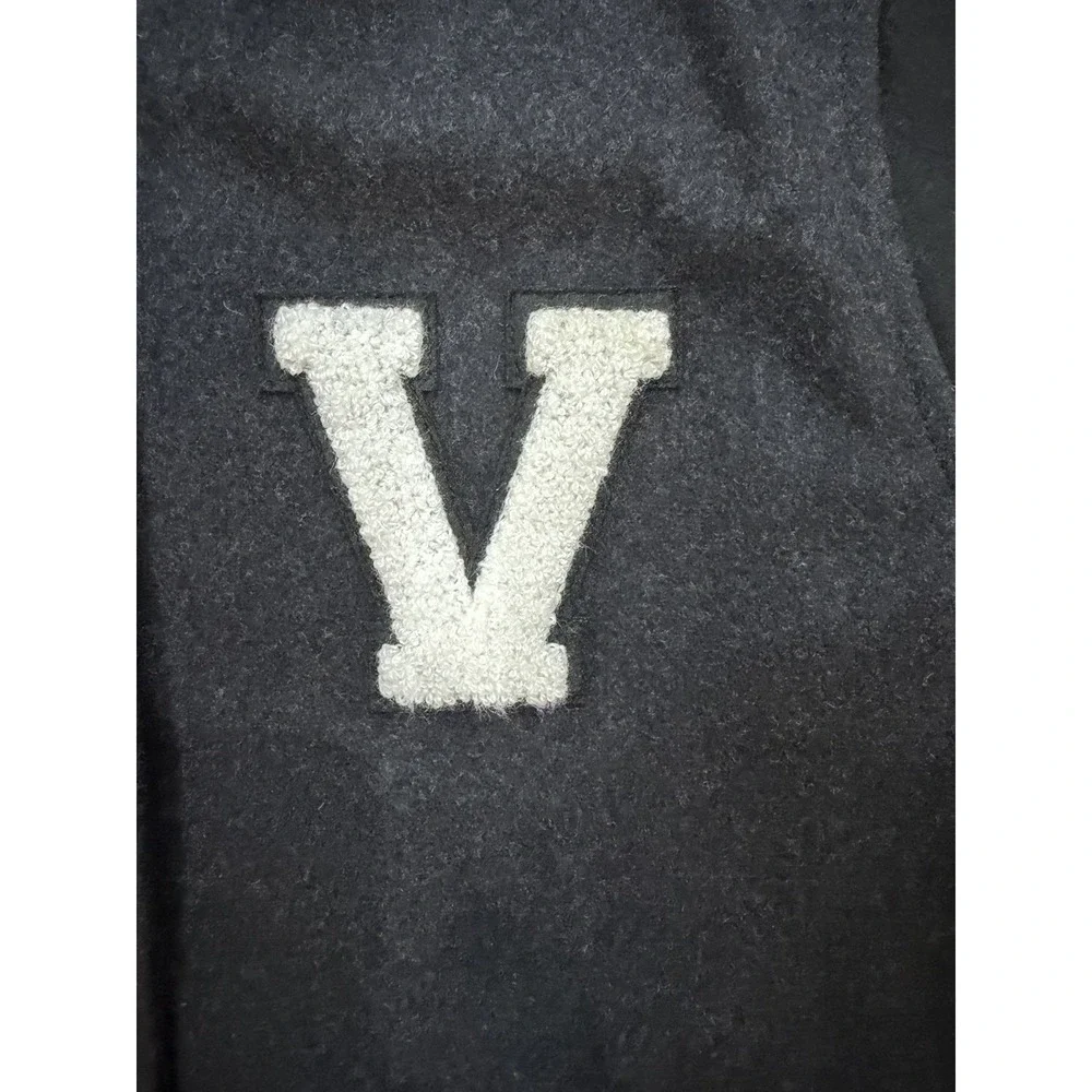 Vans Off The Wall Varsity Jacket Mens Small Black Wool Blend 2016 VN0A2XDW